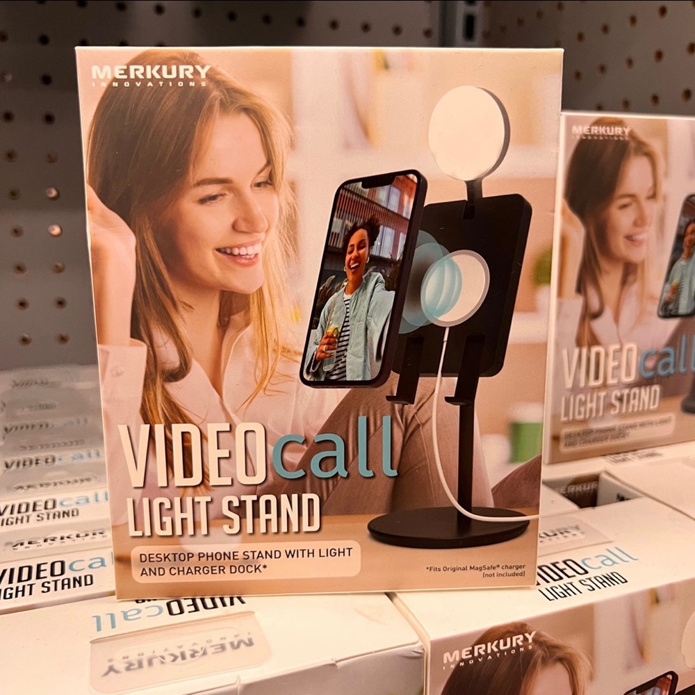 Merkury Video Call Light Stand Desktop Phone Stand with Light